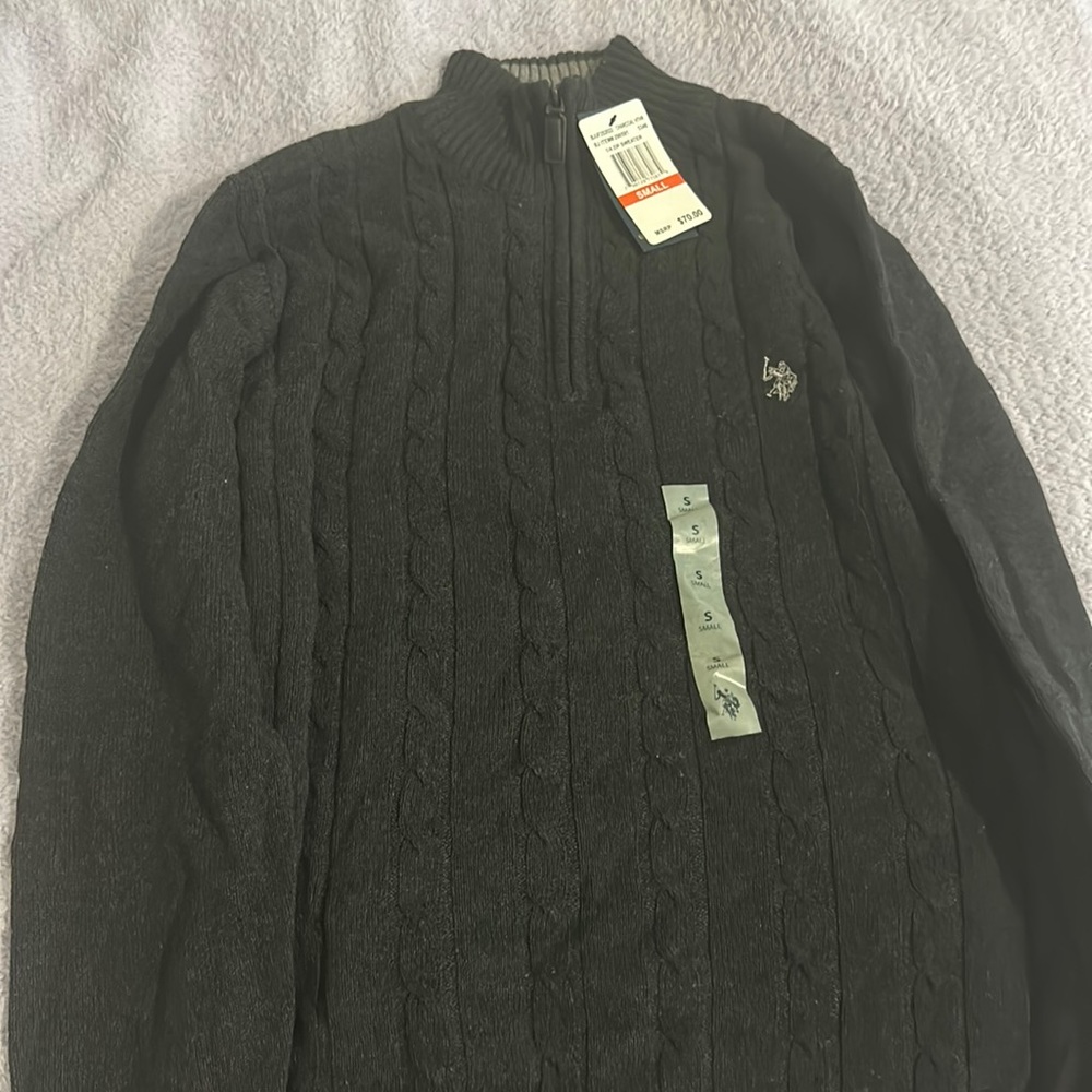 U.S. POLO ASSN. SIZE S 1/4 ZIP SWEATER